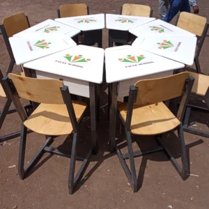 Resin coated school locker set